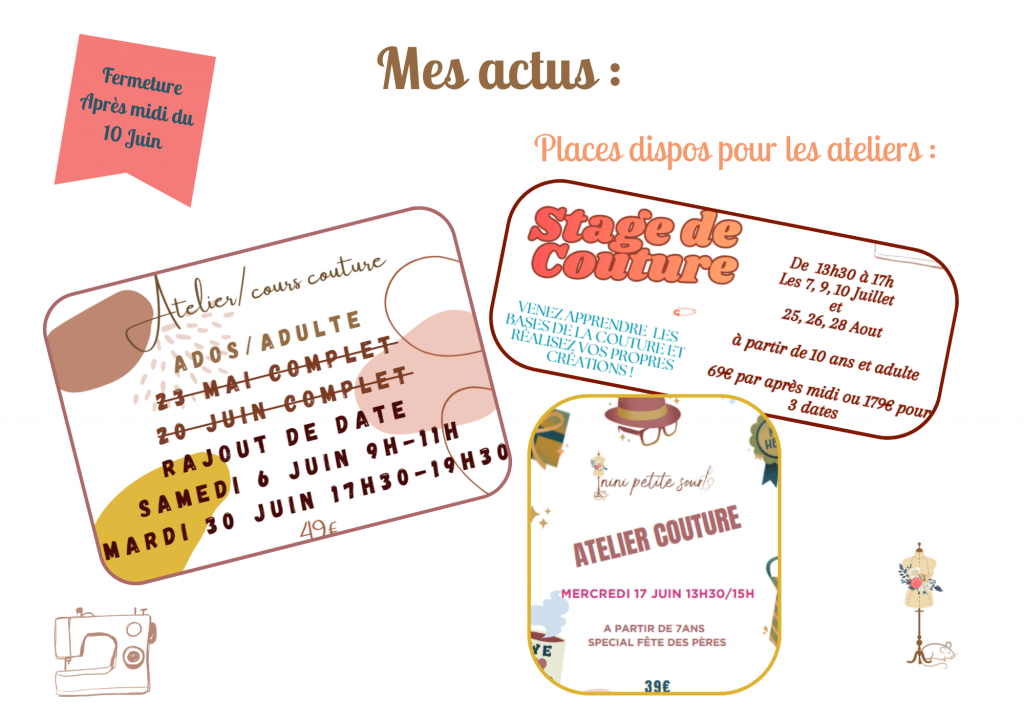 cours atelier couture cognin