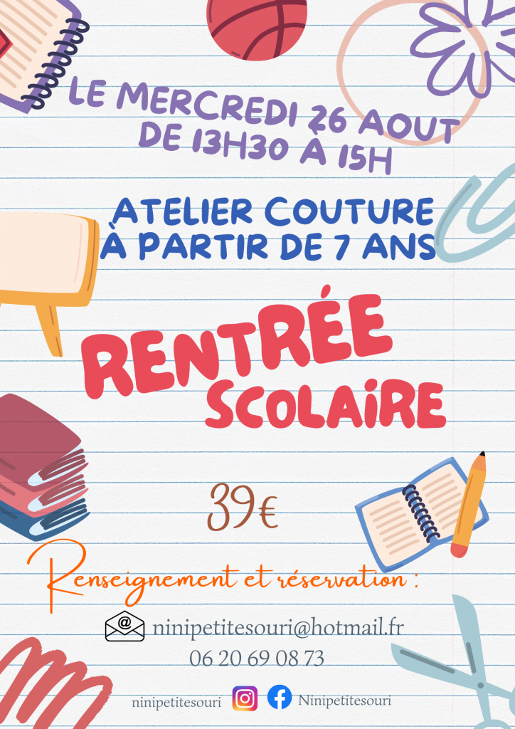 atelier enfant couture rentrée